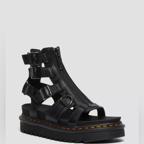 Dr. Martens Shoes - Dr Martens OLSON ZIPPED LEATHER STRAP SANDALS
